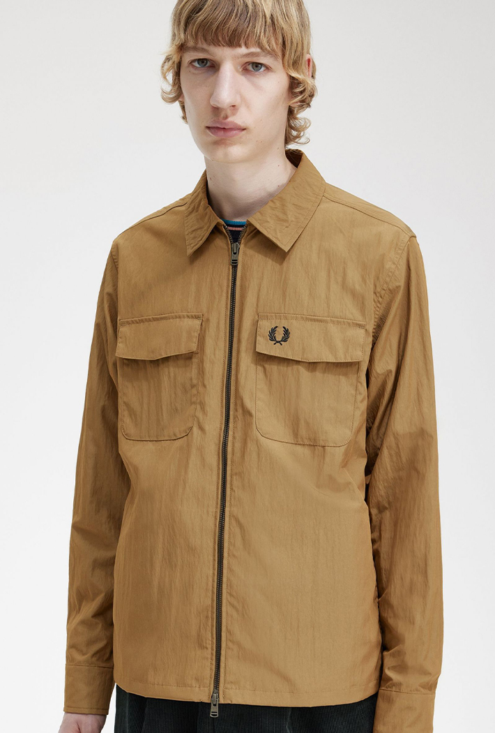 Fred Perry Men's Lightweight Zip-Through Overshirt