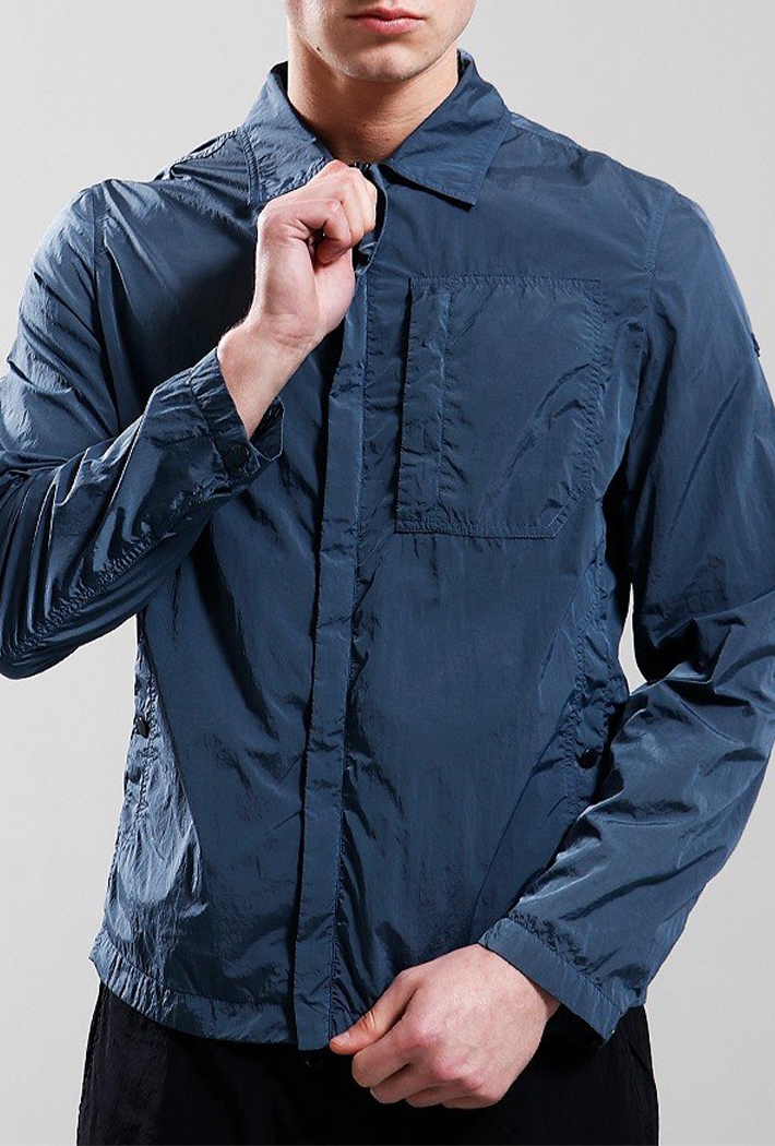 Paul & Shark Men's Garment Dyed Nylon Overshirt