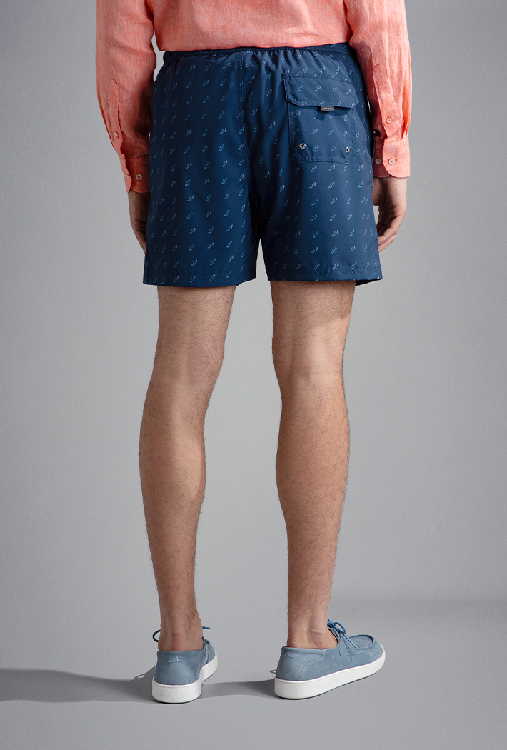Paul & Shark Men's Swim Shorts with Shark Print