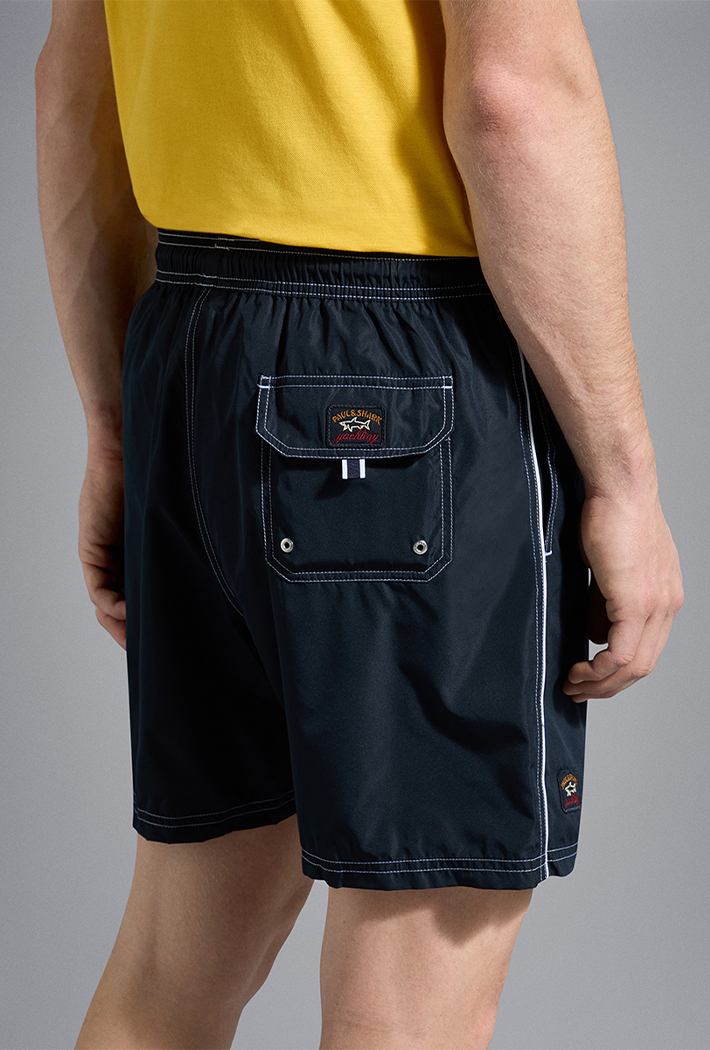Paul & Shark Men's Colour Block Swim Shorts with Print