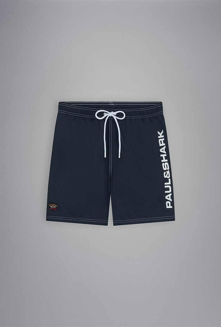 Paul & Shark Men's Colour Block Swim Shorts with Print