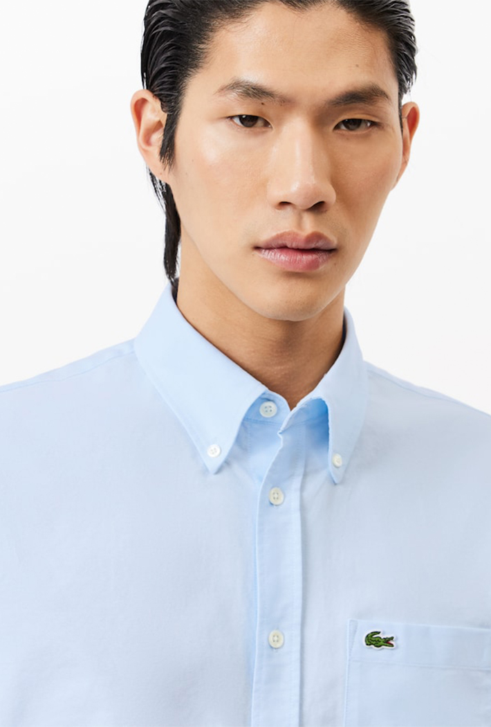 Lacoste Men's Regular Fit Short Sleeved Oxford Shirt