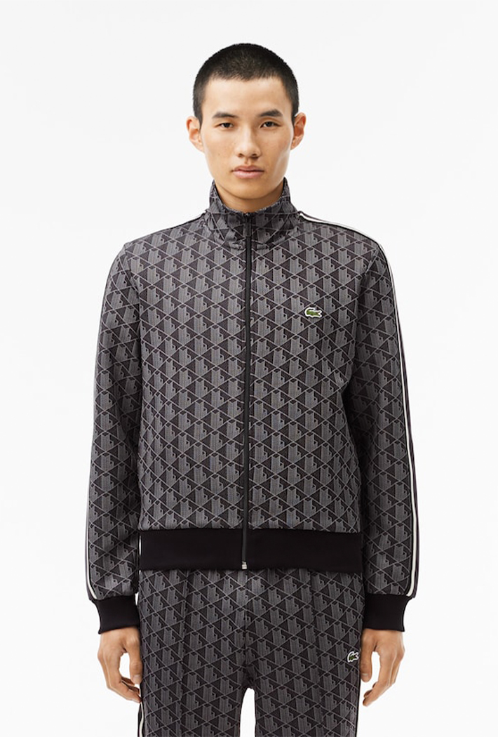 Lacoste Men's Paris Zip-Up Jacquard Track Jacket