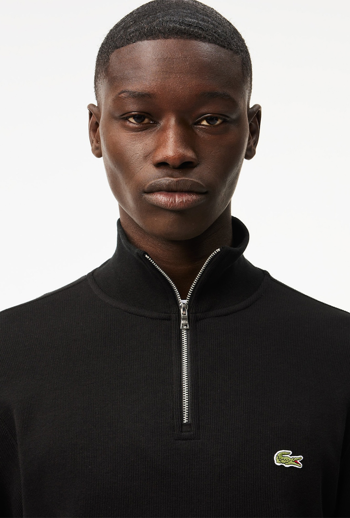 Lacoste Men's Zip-Up High Neck Interlock Sweatshirt