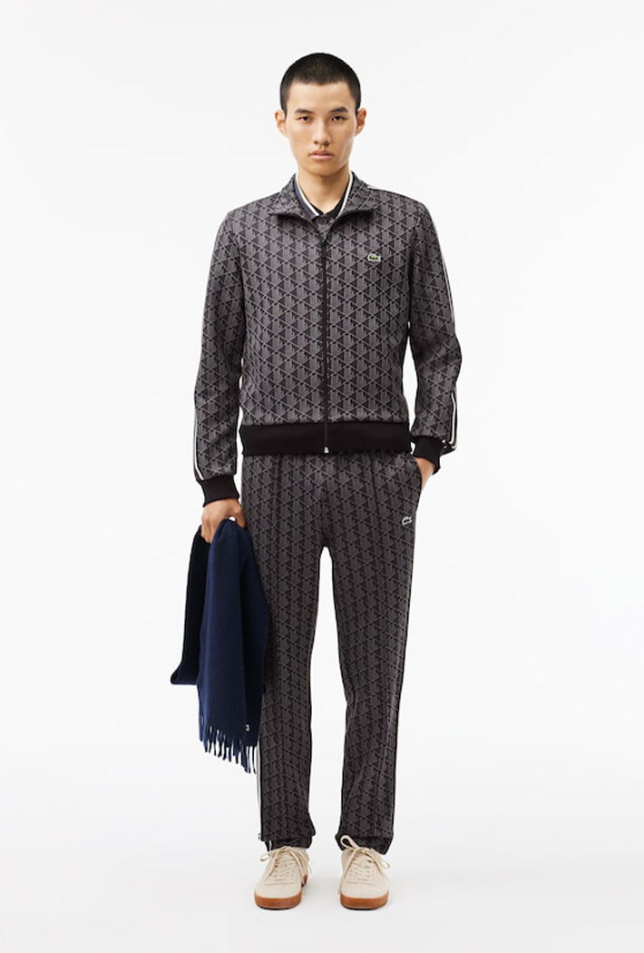 Lacoste Men's Paris Zip-Up Jacquard Track Jacket