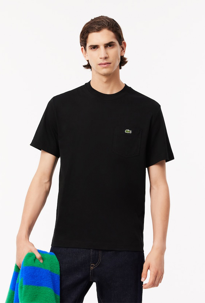 Lacoste Men's Cotton T-Shirt with Breast Pocket