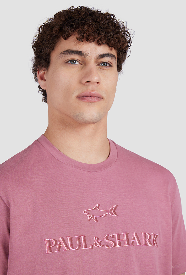 Paul & Shark Men's Cotton Jersey T-Shirt with Logo Embroidery