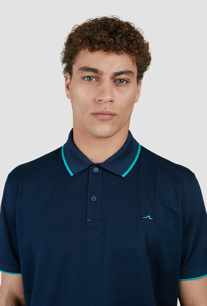 Paul & Shark Men's Embroidered fin Double Piqué Cotton Polo Shirt
