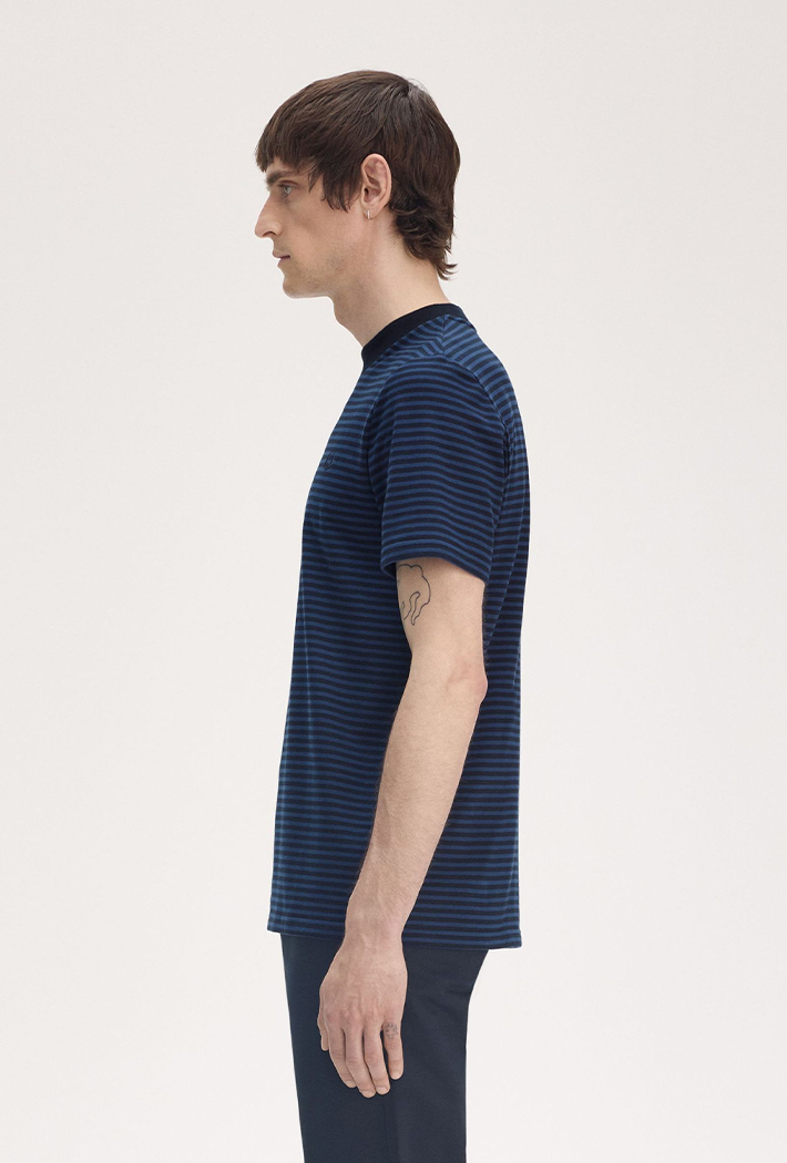 Fred Perry Men's Fine Stripe Heavy Weight T-Shirt