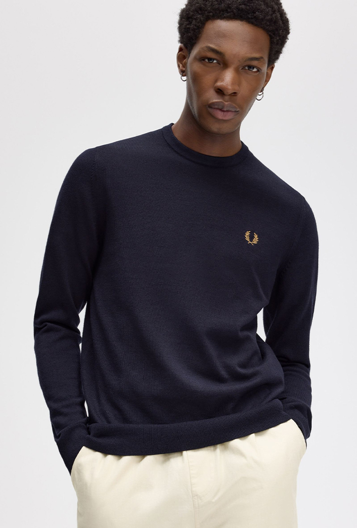 Fred Perry Men's Classic Crew Neck Jumper
