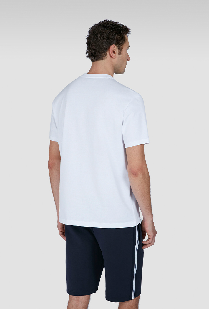 Paul & Shark Men's T-Shirt in Cotton Jersey With Lighthouse Print
