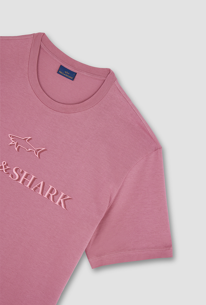Paul & Shark Men's Cotton Jersey T-Shirt with Logo Embroidery