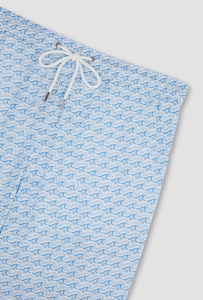 Paul & Shark Men's Swim Shorts with All-Over Shark Print
