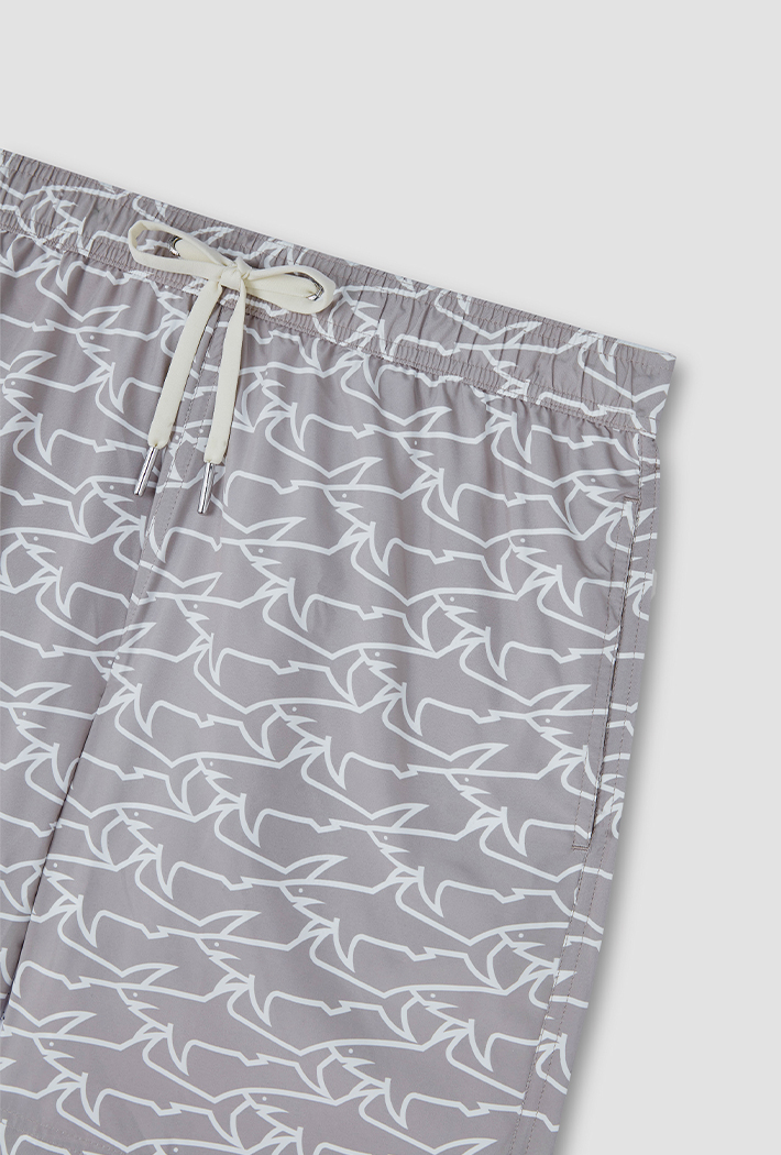 Paul & Shark Men's Swim Shorts with All-Over Shark Print