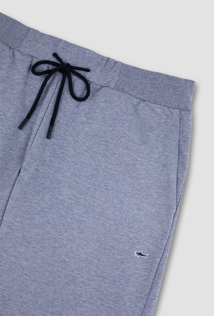 Paul & Shark Men's Shark badge Stretch Fleece Cotton Bermuda Shorts