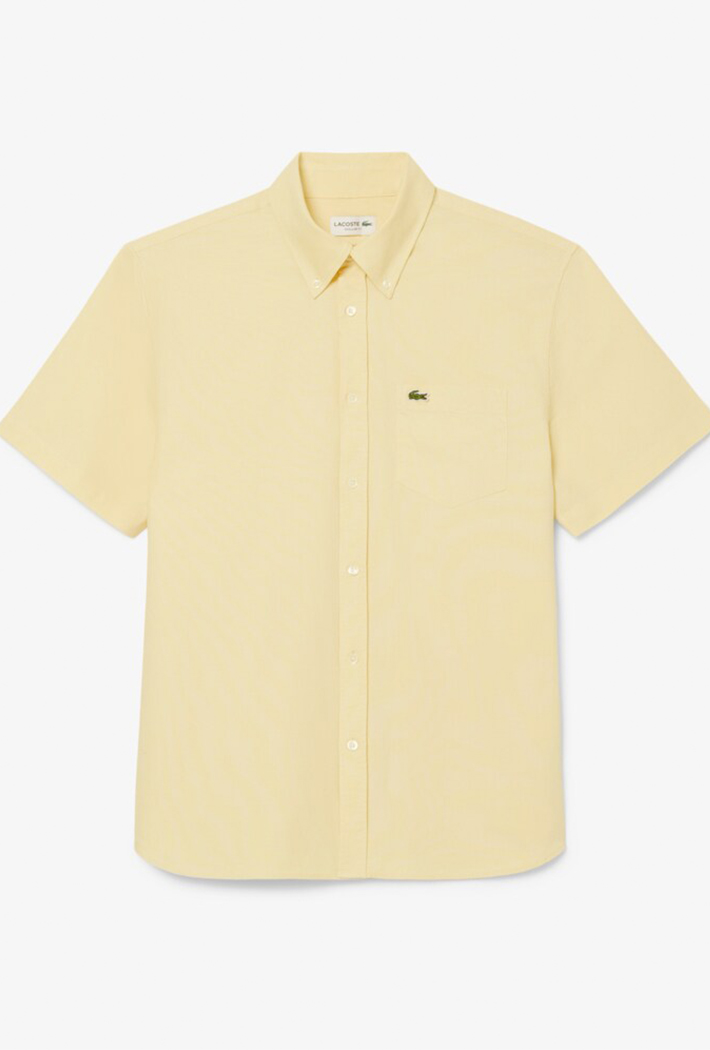 Lacoste Men's Regular Fit Short Sleeved Oxford Shirt