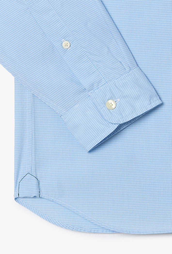 Lacoste Men's Regular Fit Gingham Poplin Shirt