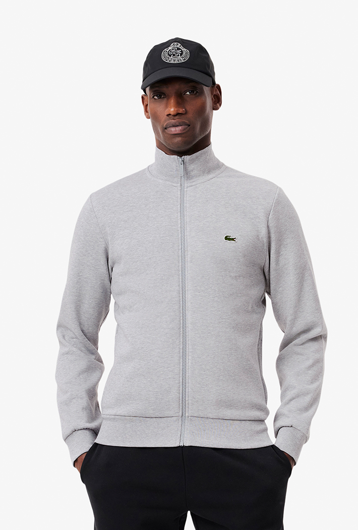Lacoste Zip-Up High Neck Fleece Sweatshirt