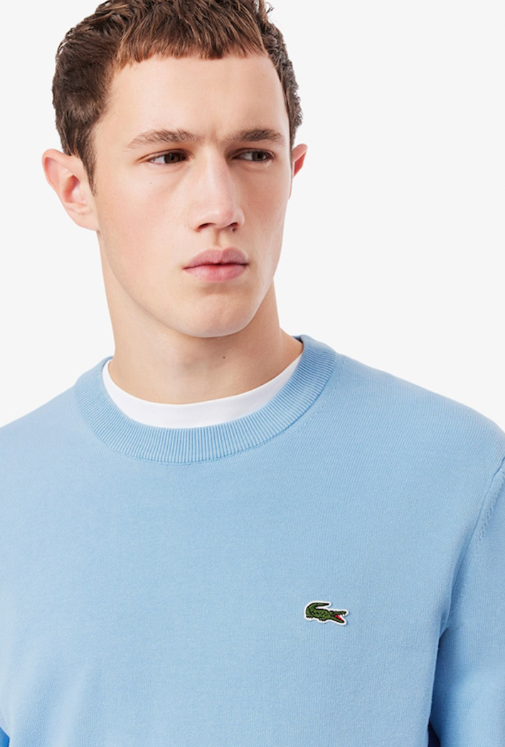 Lacoste Monochrome Crew Neck Cotton Sweater