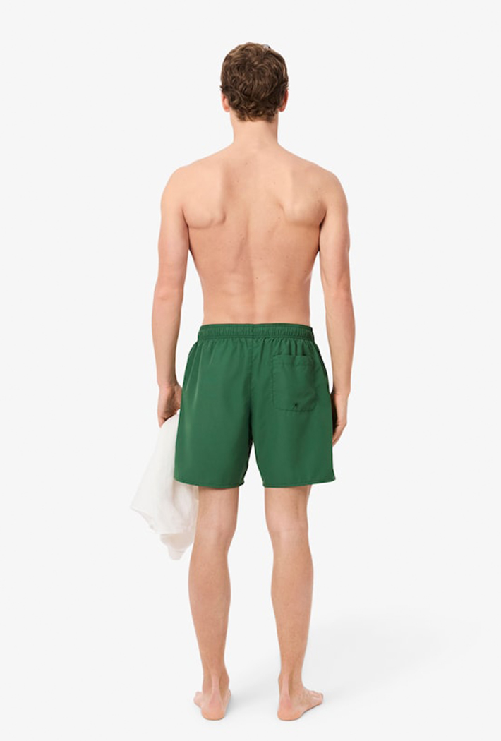 Lacoste Mid Length Monochrome Swim Trunks