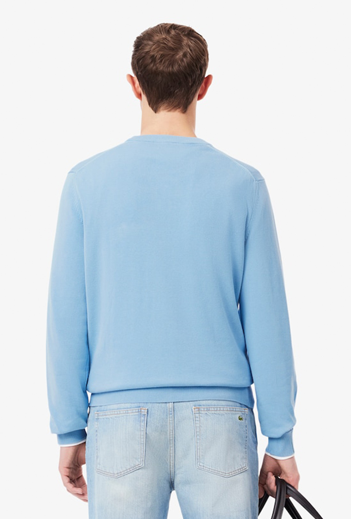 Lacoste Monochrome Crew Neck Cotton Sweater