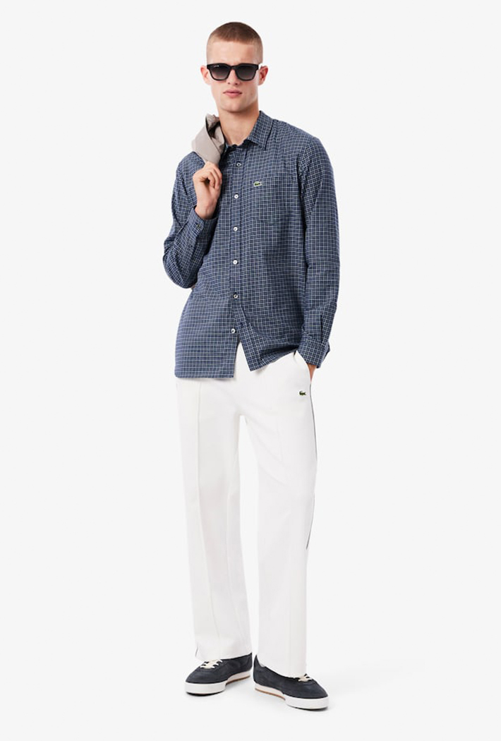 Lacoste Regular Fit Plaid Flannel Shirt