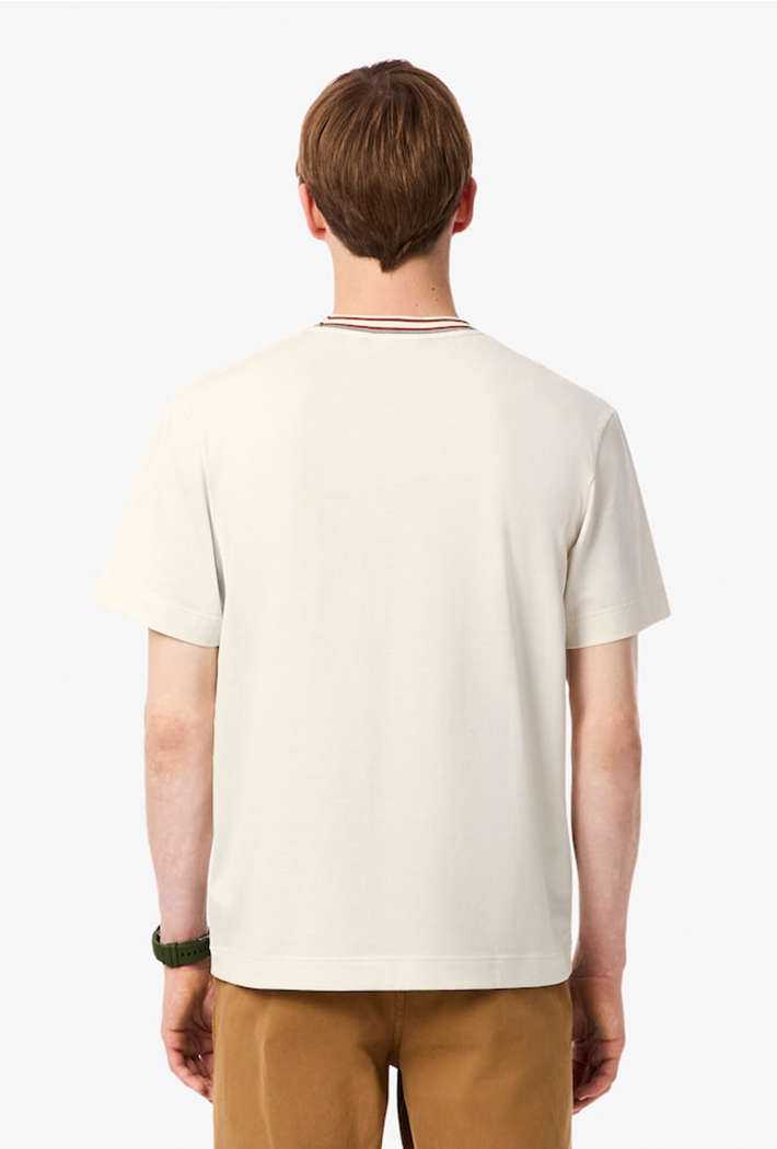 Lacoste French Made Stripe Neck T-Shirt