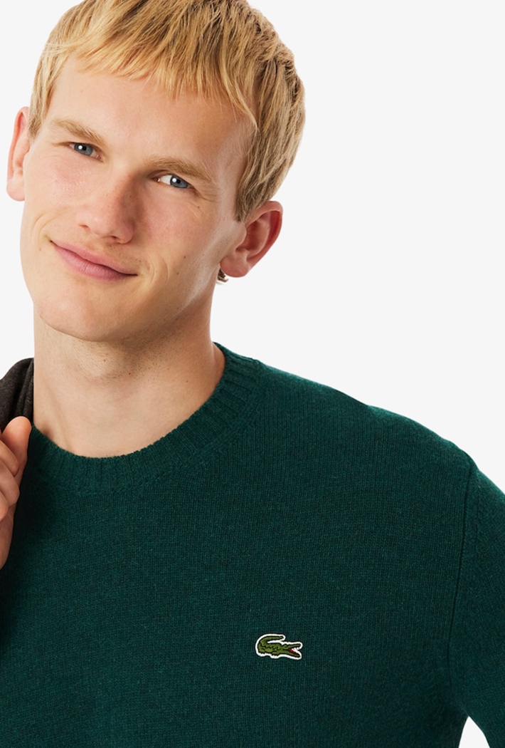 Lacoste Carded Wool Crew Neck Sweater