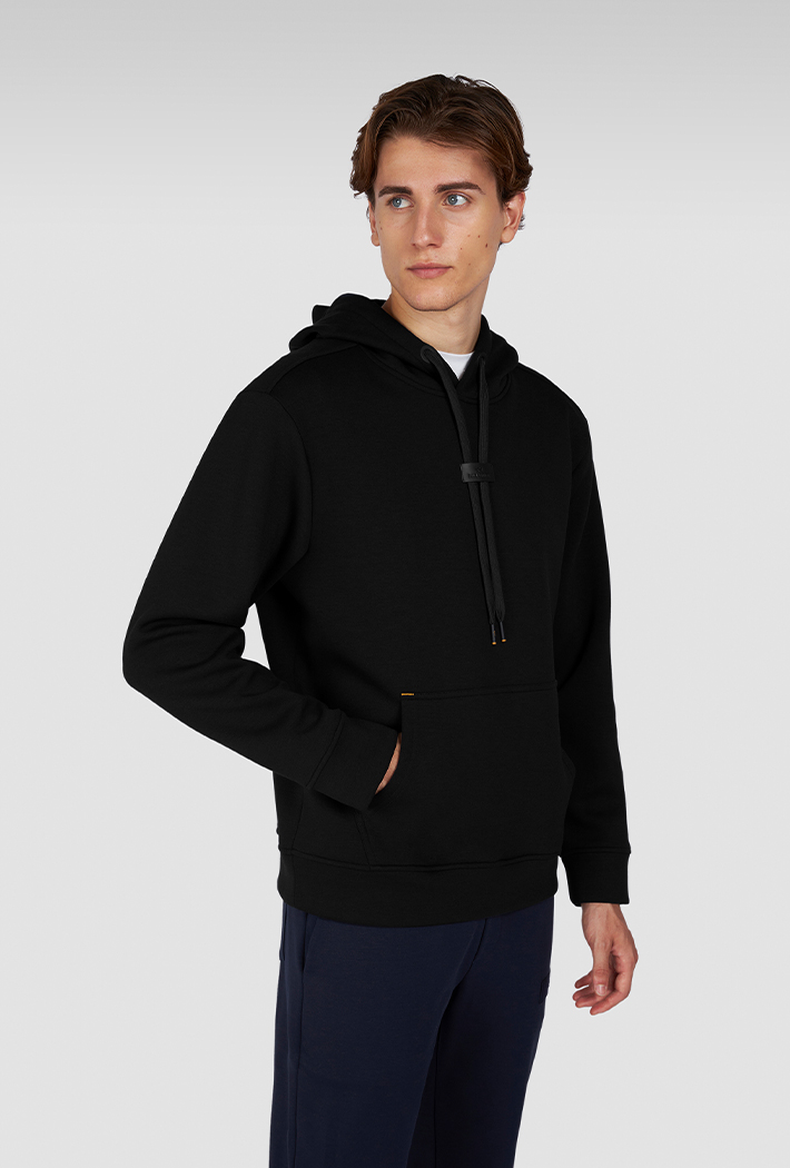 Paul & Shark Leather Badge Tech Hoodie