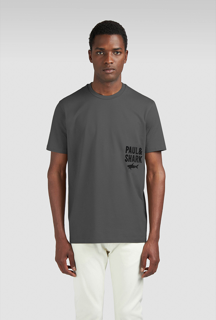 Paul & Shark Cotton Jersey T-Shirt with Logo Embroidery
