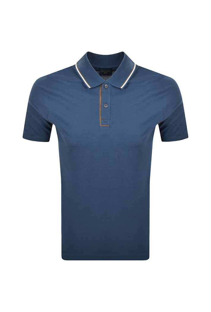 Paul & Shark Moon Badge X-Soft Cotton Pique Polo Shirt