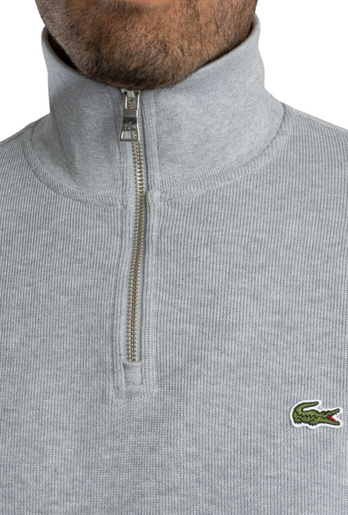 Lacoste Men's Zip-Up High Neck Interlock Sweatshirt
