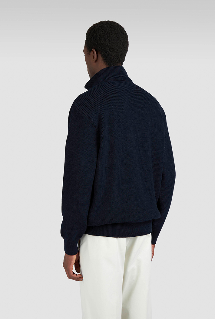 Paul & Shark Bio Viscose Half Zip Sweater with Typhoon® Details