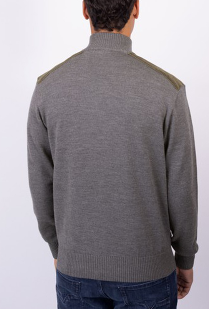 Paul & Shark Moon Badge Velvet Soft Cool Touch Wool Half-Zip