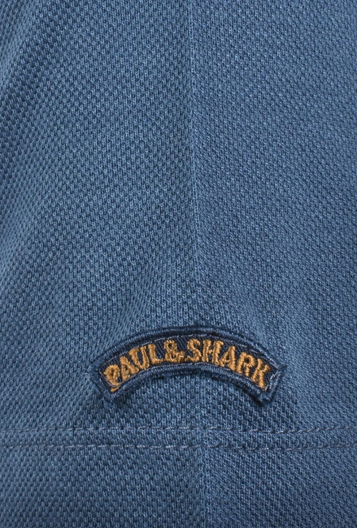 Paul & Shark Moon Badge X-Soft Cotton Pique Polo Shirt