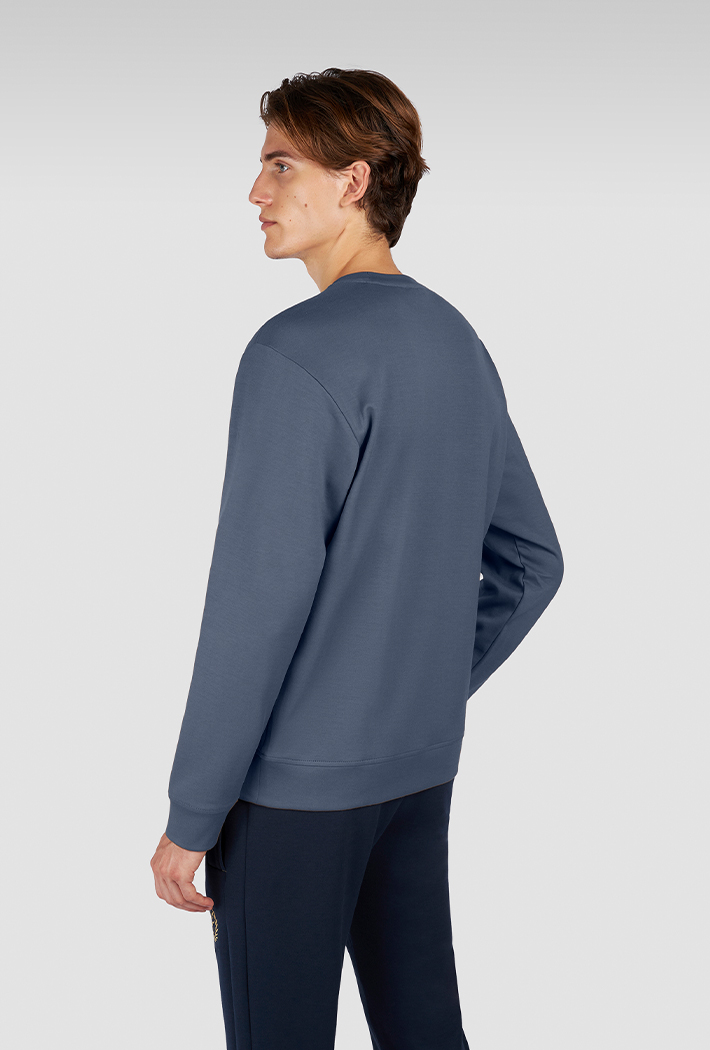 Paul & Shark Embroidered Logo X-Soft Fleece Cotton Sweatshirt