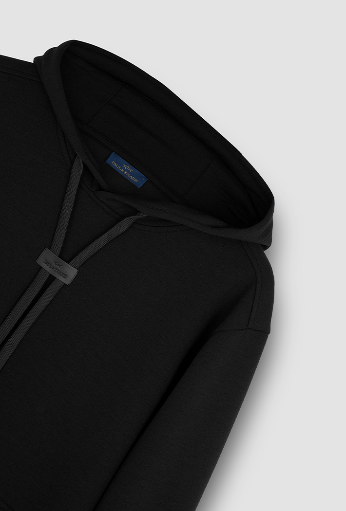 Paul & Shark Leather Badge Tech Hoodie