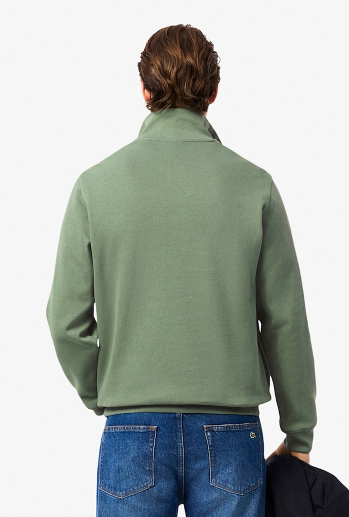 Lacoste Men's Zip-Up High Neck Interlock Sweatshirt