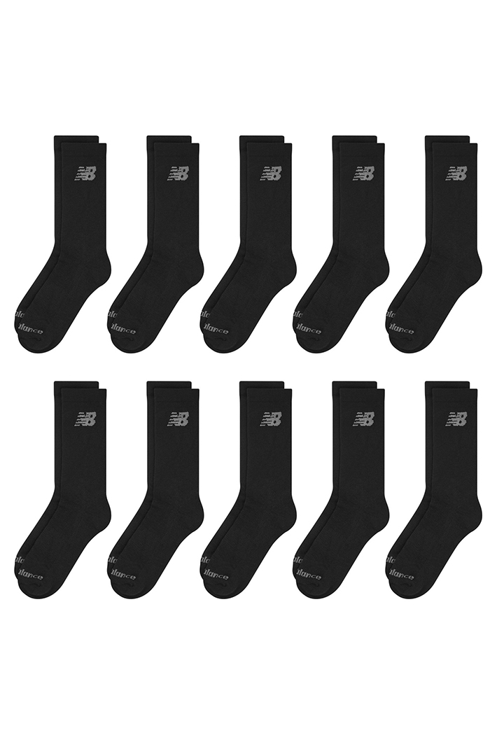 New Balance 10-Pack Cushioned Crew Socks
