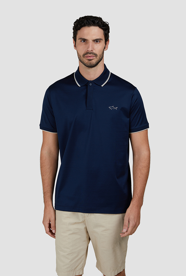 Paul & Shark Double Mercerised Jersey Cotton Polo Shirt