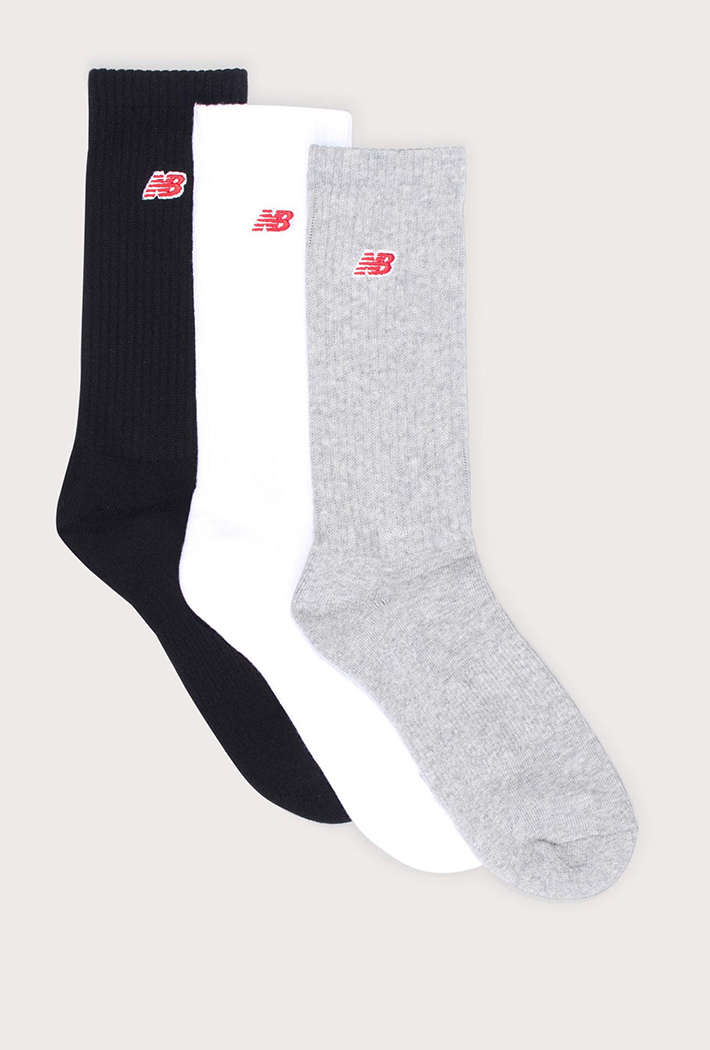 New Balance Red Patch Logo Socks 3 Pack