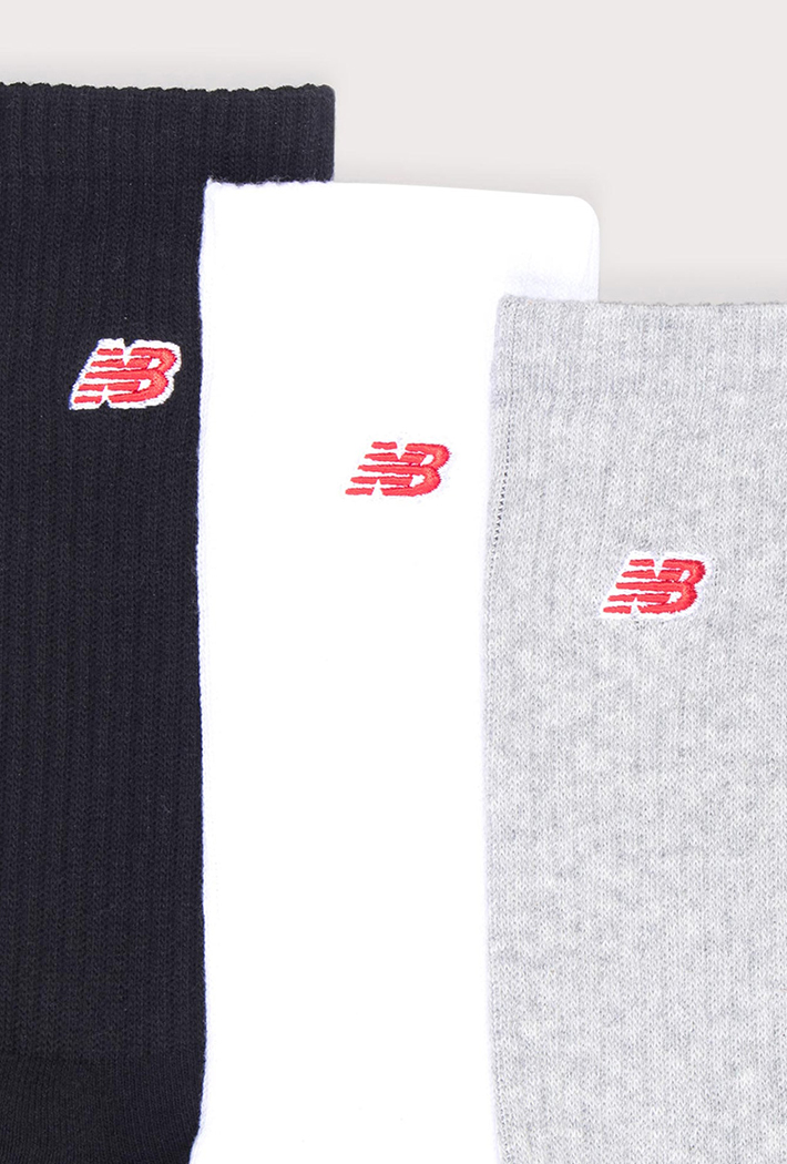 New Balance Red Patch Logo Socks 3 Pack